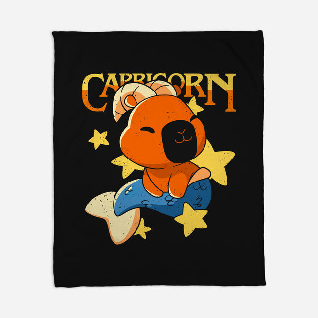 Capybara Capricorn-None-Fleece-Blanket-mmandy