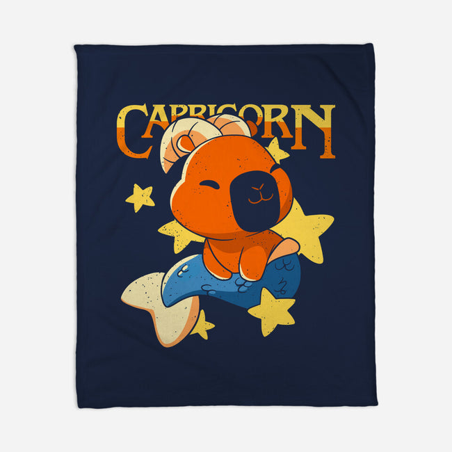 Capybara Capricorn-None-Fleece-Blanket-mmandy