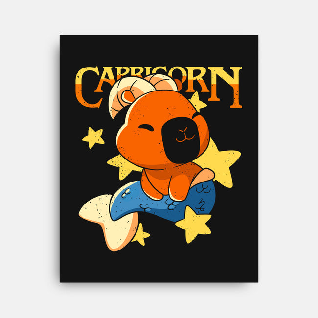 Capybara Capricorn-None-Stretched-Canvas-mmandy