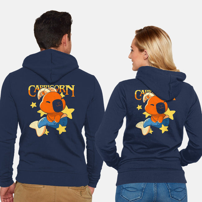 Capybara Capricorn-Unisex-Zip-Up-Sweatshirt-mmandy