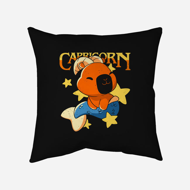 Capybara Capricorn-None-Removable Cover w Insert-Throw Pillow-mmandy