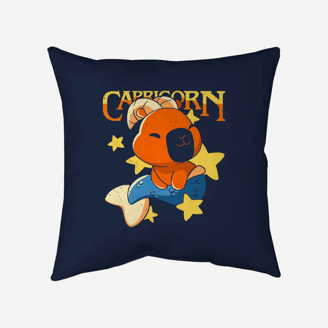 Capybara Capricorn-None-Removable Cover w Insert-Throw Pillow-mmandy