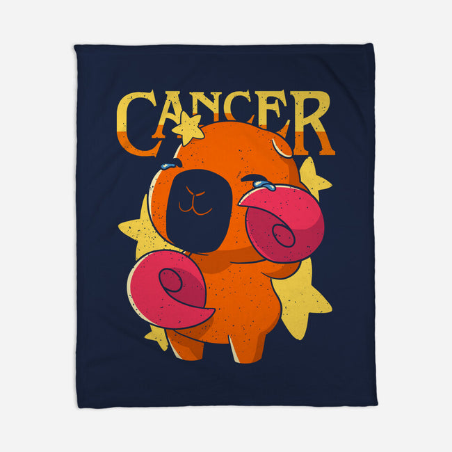 Capybara Cancer-None-Fleece-Blanket-mmandy