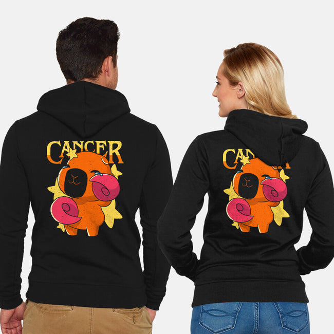 Capybara Cancer-Unisex-Zip-Up-Sweatshirt-mmandy