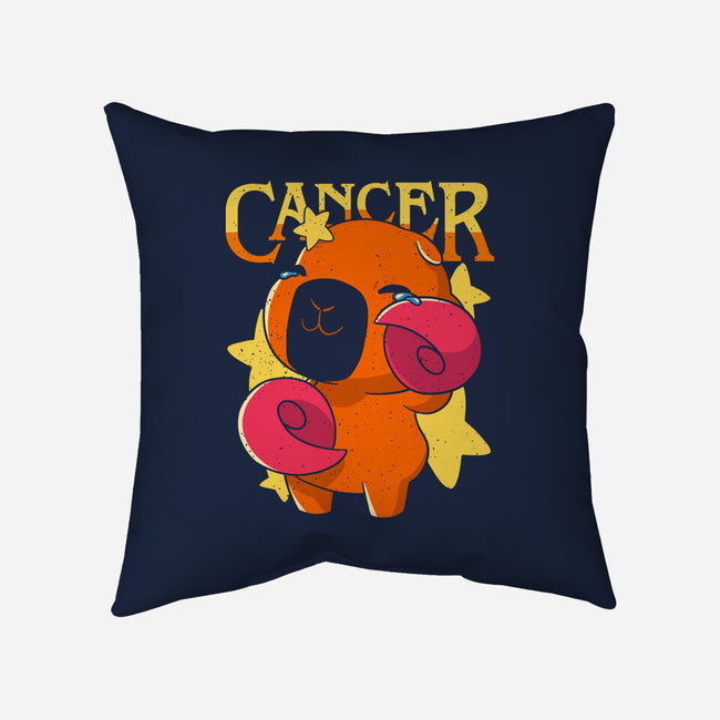 Capybara Cancer-None-Removable Cover w Insert-Throw Pillow-mmandy