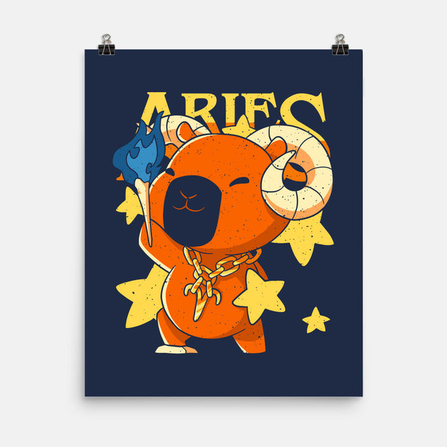 Capybara Aries-None-Matte-Poster-mmandy
