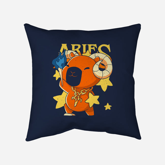 Capybara Aries-None-Removable Cover w Insert-Throw Pillow-mmandy