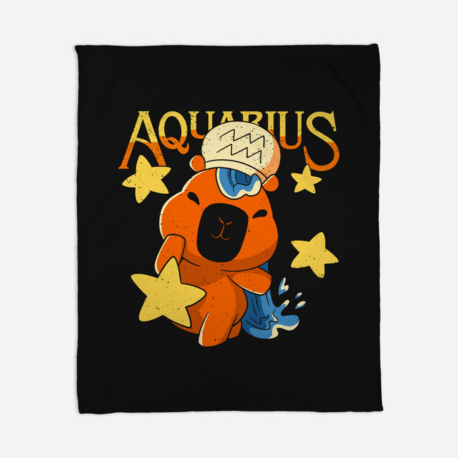 Capybara Aquarius-None-Fleece-Blanket-mmandy