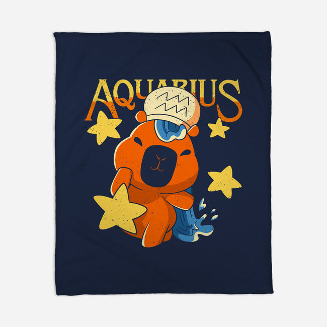 Capybara Aquarius-None-Fleece-Blanket-mmandy