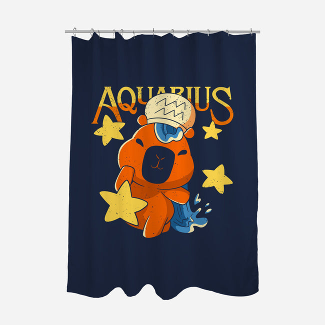 Capybara Aquarius-None-Polyester-Shower Curtain-mmandy
