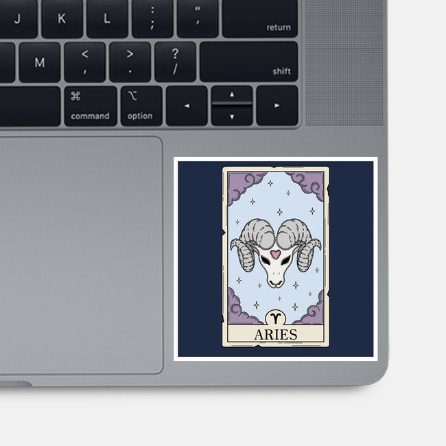 Aries Card-None-Glossy-Sticker-Maria