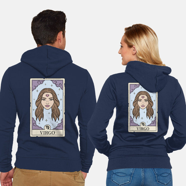 Virgo Card-Unisex-Zip-Up-Sweatshirt-Maria