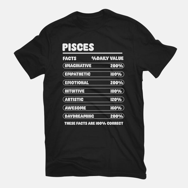 Pisces Facts Chart-Youth-Basic-Tee-MaxoArt