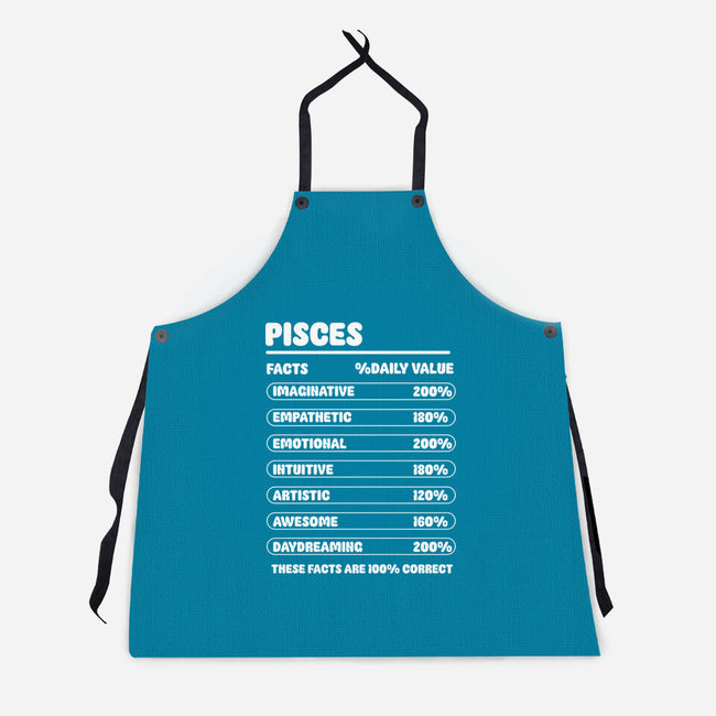 Pisces Facts Chart-Unisex-Kitchen-Apron-MaxoArt
