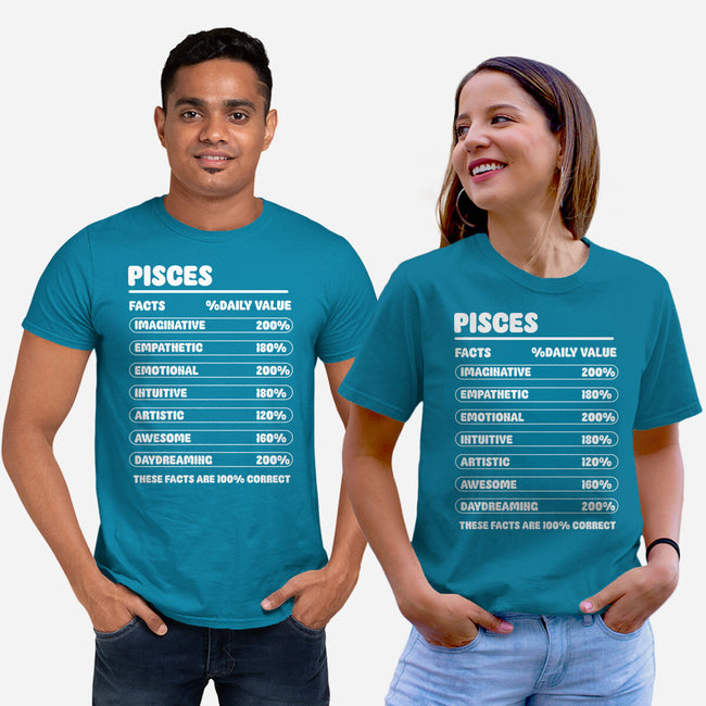 Pisces Facts Chart-Unisex-Basic-Tee-MaxoArt