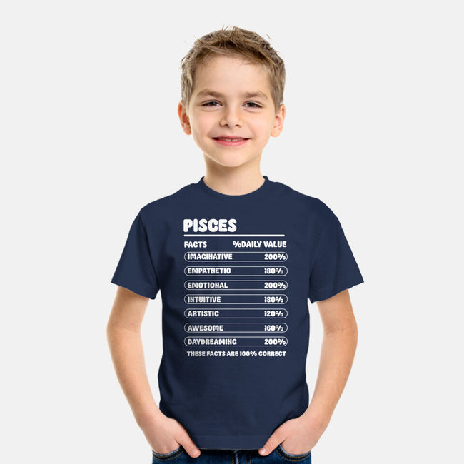 Pisces Facts Chart-Youth-Basic-Tee-MaxoArt