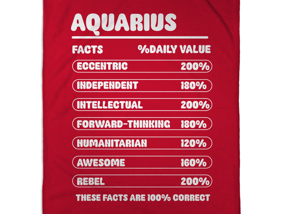 Aquarius Facts Chart