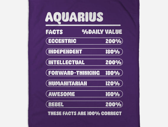 Aquarius Facts Chart