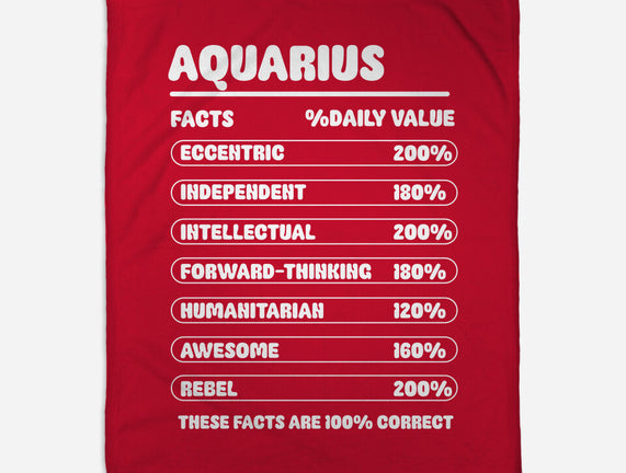 Aquarius Facts Chart