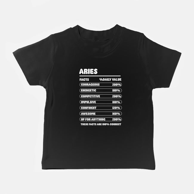 Aries Facts Chart-Baby-Basic-Tee-MaxoArt