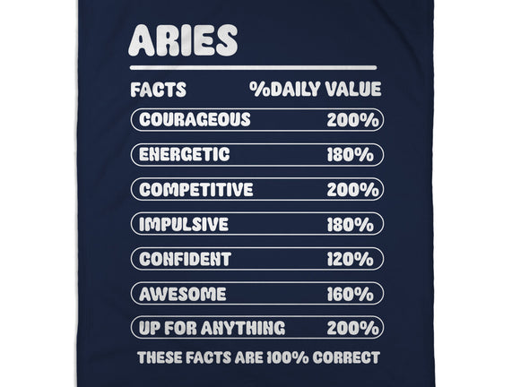 Aries Facts Chart
