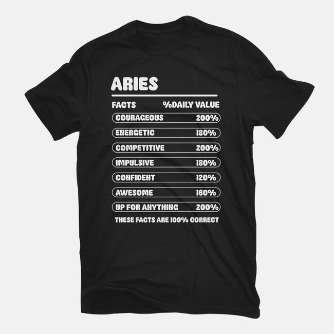 Aries Facts Chart-Youth-Basic-Tee-MaxoArt