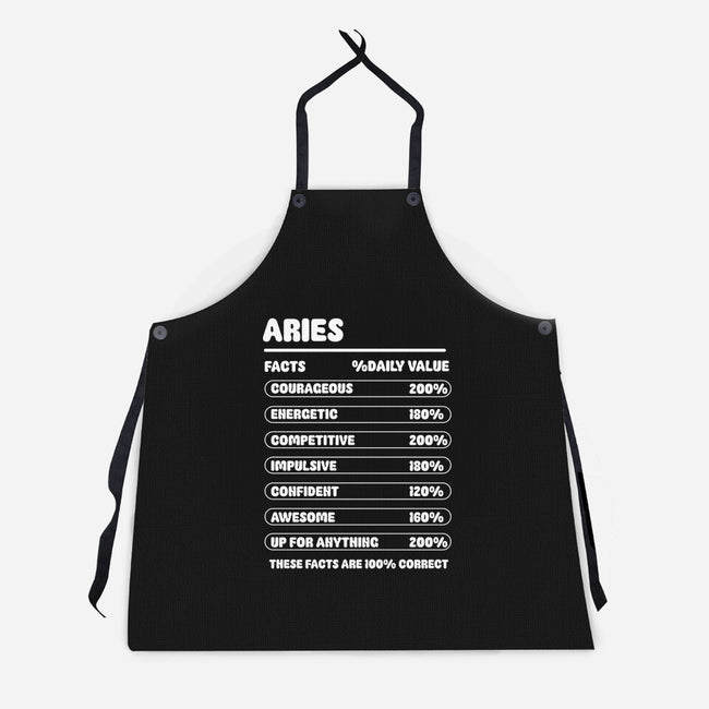 Aries Facts Chart-Unisex-Kitchen-Apron-MaxoArt