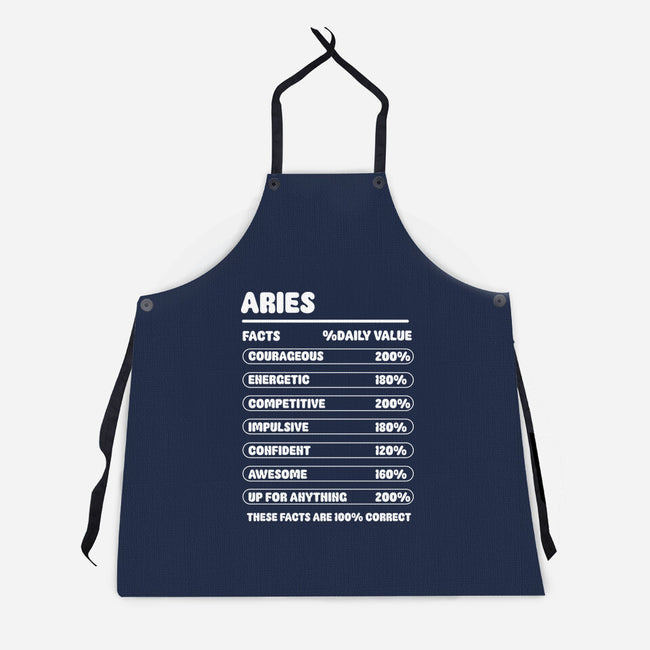 Aries Facts Chart-Unisex-Kitchen-Apron-MaxoArt