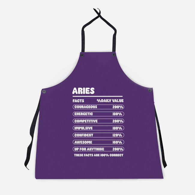 Aries Facts Chart-Unisex-Kitchen-Apron-MaxoArt