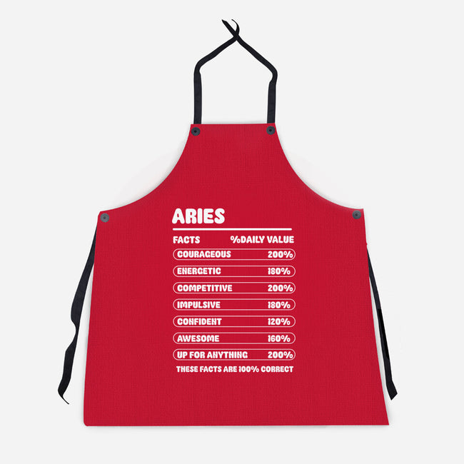 Aries Facts Chart-Unisex-Kitchen-Apron-MaxoArt