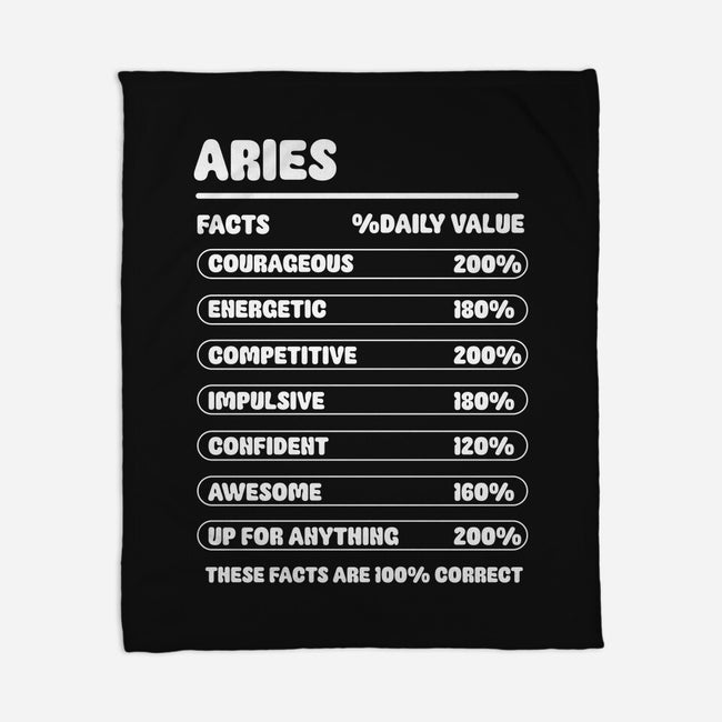 Aries Facts Chart-None-Fleece-Blanket-MaxoArt