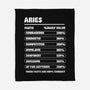 Aries Facts Chart-None-Fleece-Blanket-MaxoArt