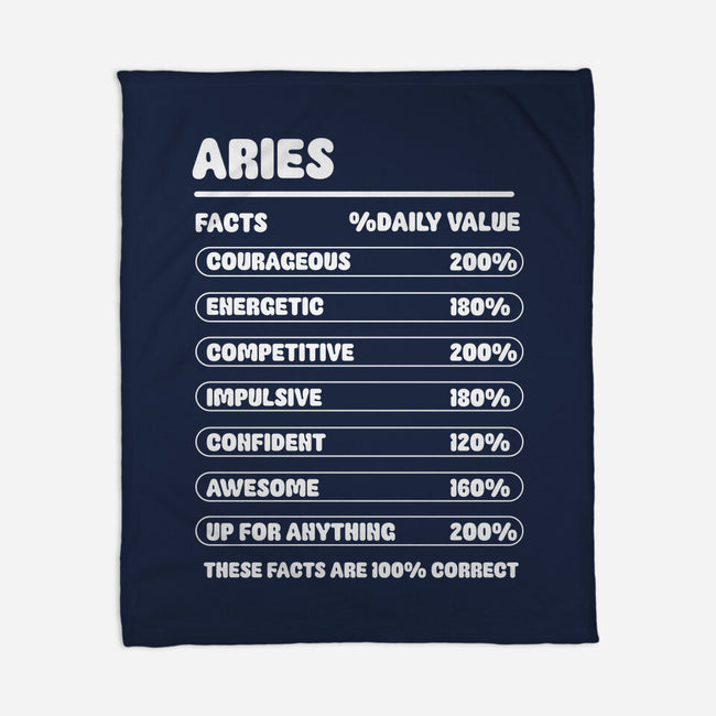 Aries Facts Chart-None-Fleece-Blanket-MaxoArt
