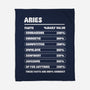 Aries Facts Chart-None-Fleece-Blanket-MaxoArt