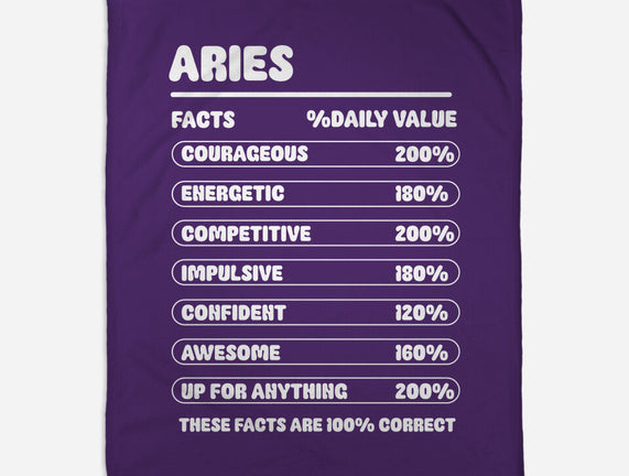 Aries Facts Chart