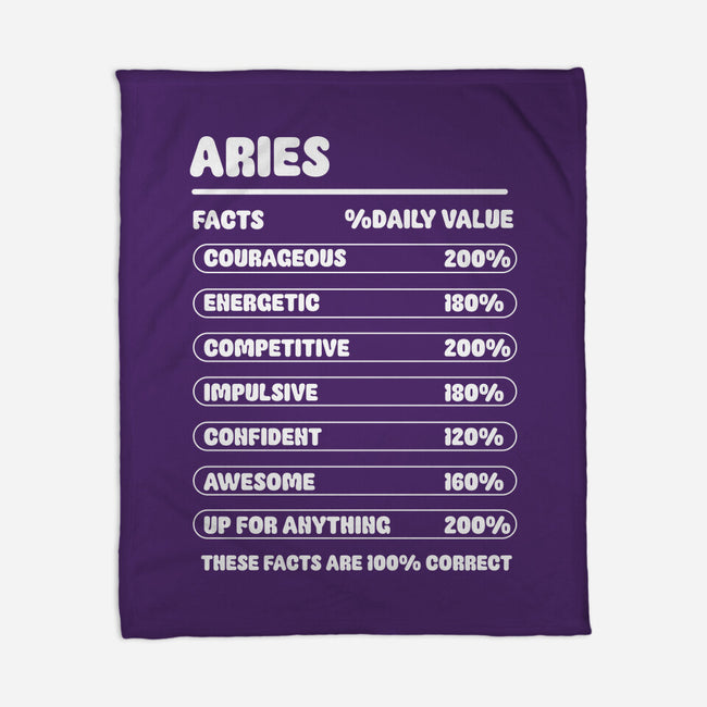 Aries Facts Chart-None-Fleece-Blanket-MaxoArt