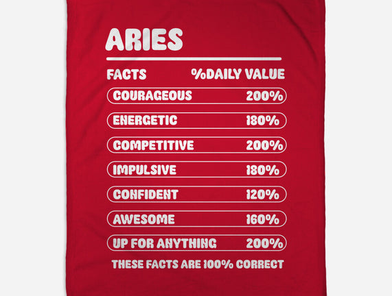 Aries Facts Chart