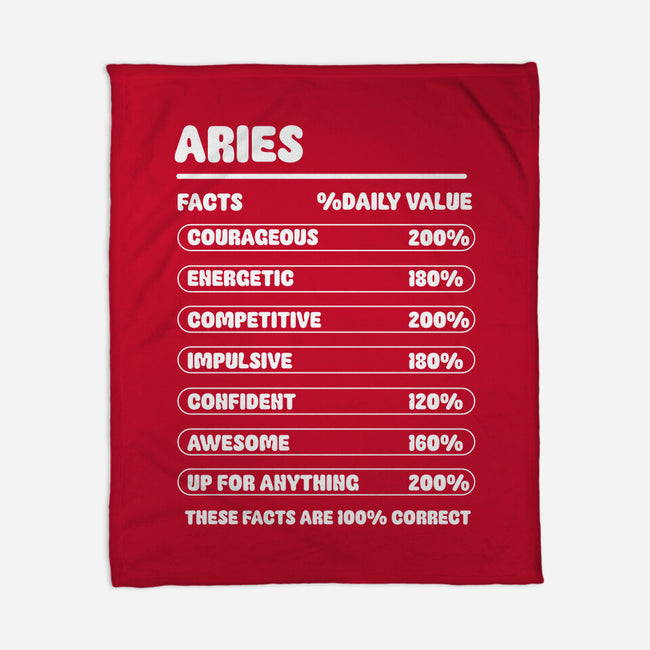 Aries Facts Chart-None-Fleece-Blanket-MaxoArt