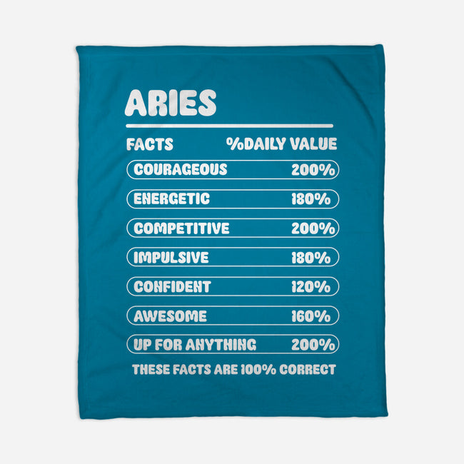 Aries Facts Chart-None-Fleece-Blanket-MaxoArt