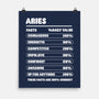 Aries Facts Chart-None-Matte-Poster-MaxoArt