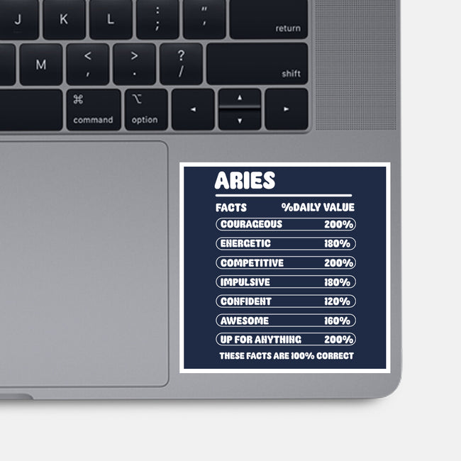 Aries Facts Chart-None-Glossy-Sticker-MaxoArt