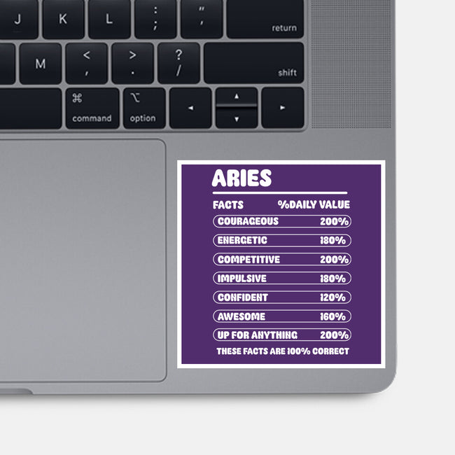 Aries Facts Chart-None-Glossy-Sticker-MaxoArt