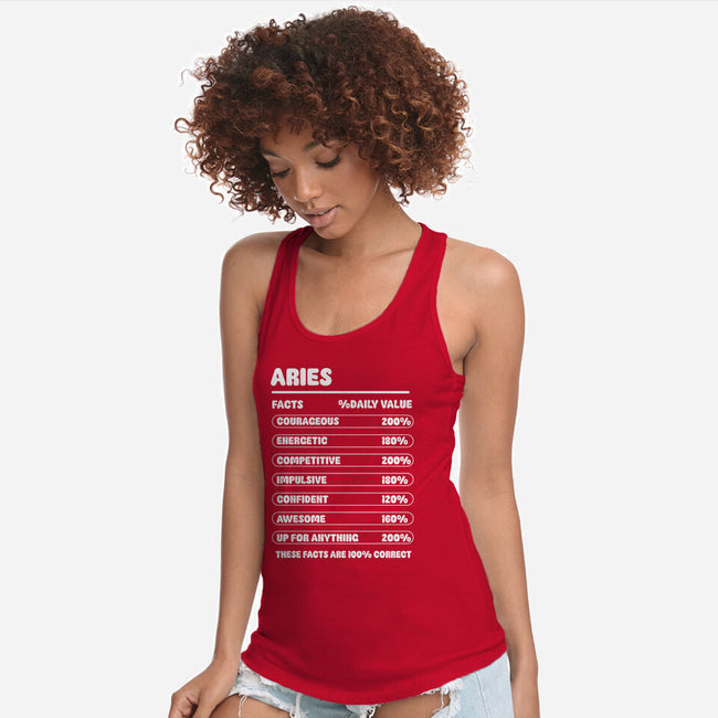 Aries Facts Chart-Womens-Racerback-Tank-MaxoArt