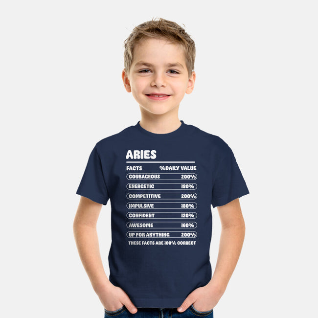 Aries Facts Chart-Youth-Basic-Tee-MaxoArt