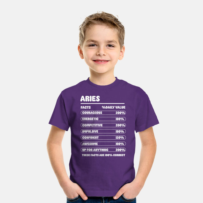 Aries Facts Chart-Youth-Basic-Tee-MaxoArt