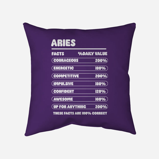 Aries Facts Chart-None-Removable Cover w Insert-Throw Pillow-MaxoArt
