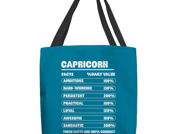 Capricorn Facts Chart
