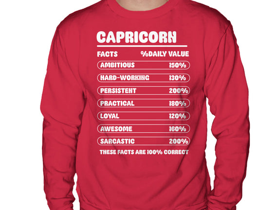 Capricorn Facts Chart