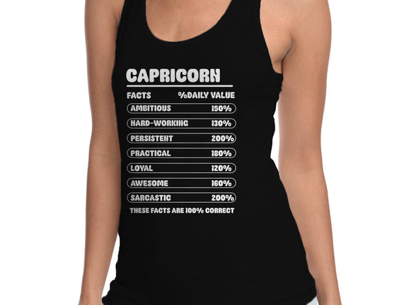 Capricorn Facts Chart