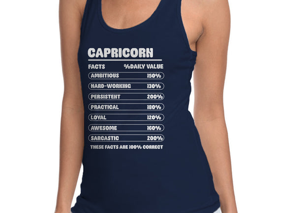 Capricorn Facts Chart